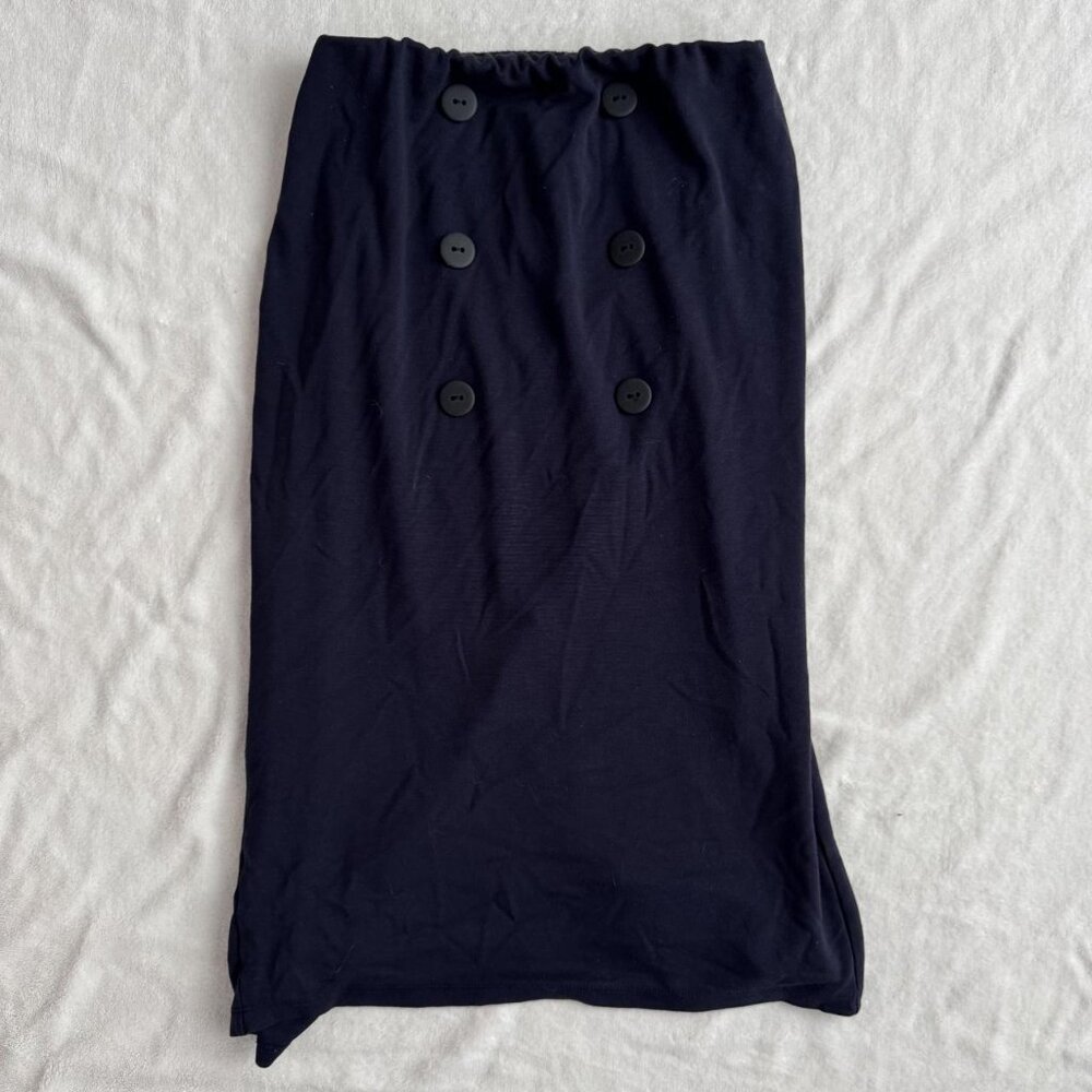 ASOS navy midi pencil skirt